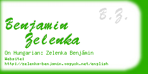 benjamin zelenka business card