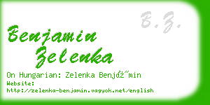 benjamin zelenka business card